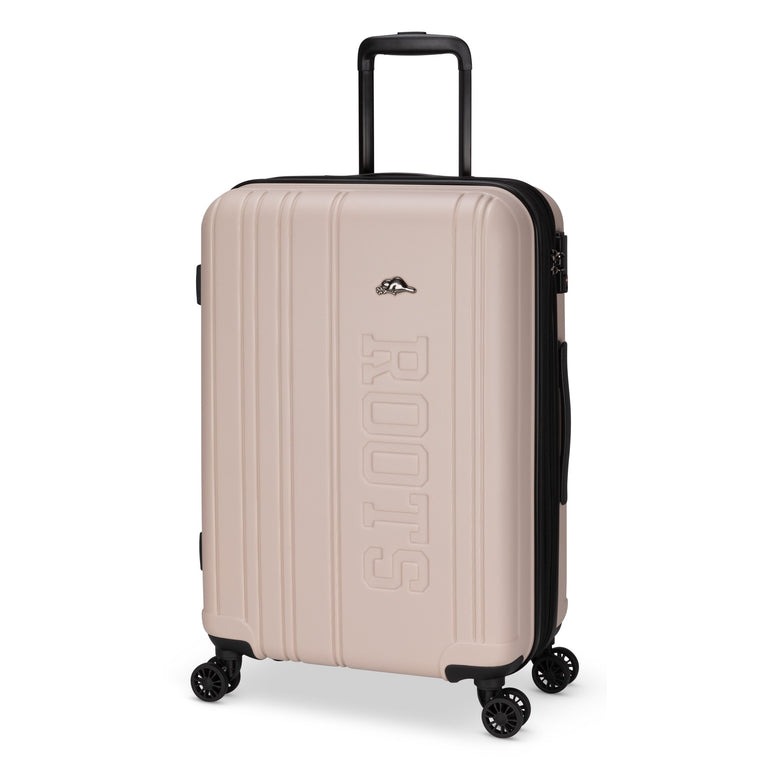 Roots Luggage Light Taupe Roots Identity Expandable Spinner Medium Luggage