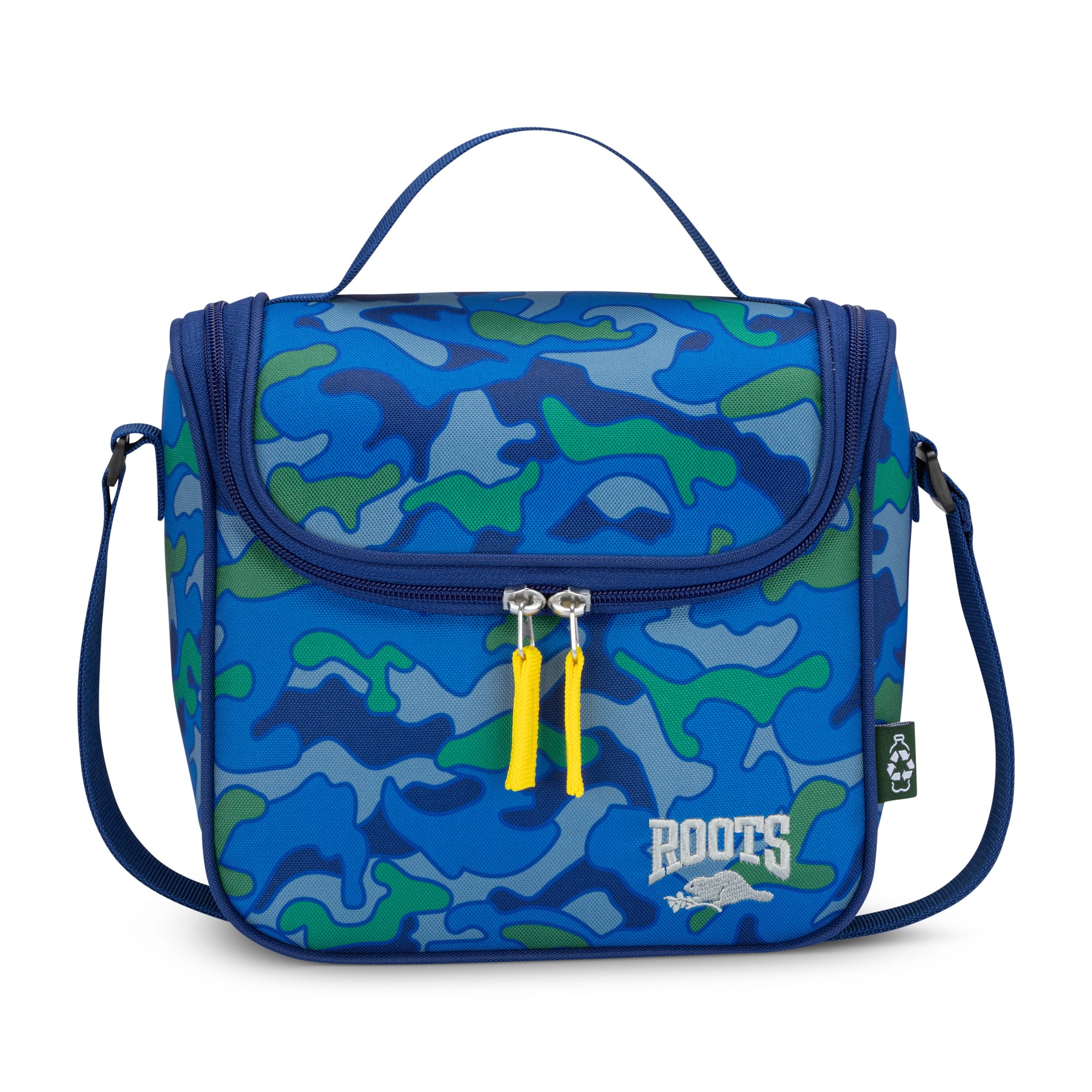 Roots Lunch Bag Blue Camo Roots Recycled Lunch Bag 5L