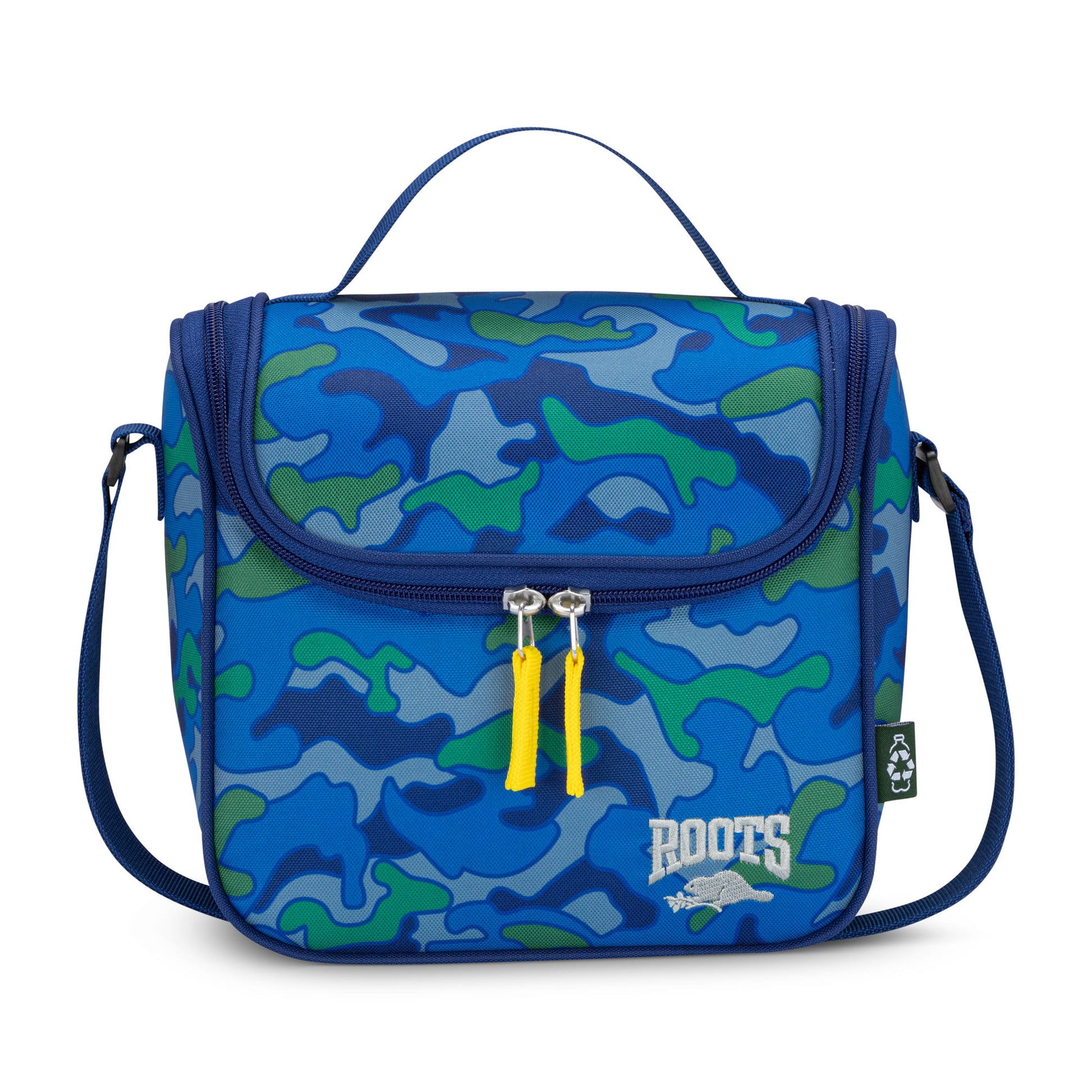 Roots Lunch Bag Blue Camo Roots Recycled Lunch Bag 5L