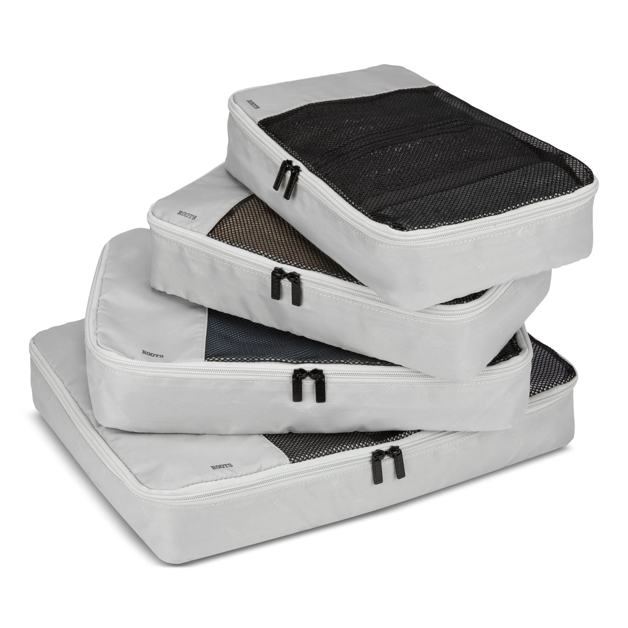 Roots Travel Accessories Off-White Roots Travel Set of 3 Packing Cubes