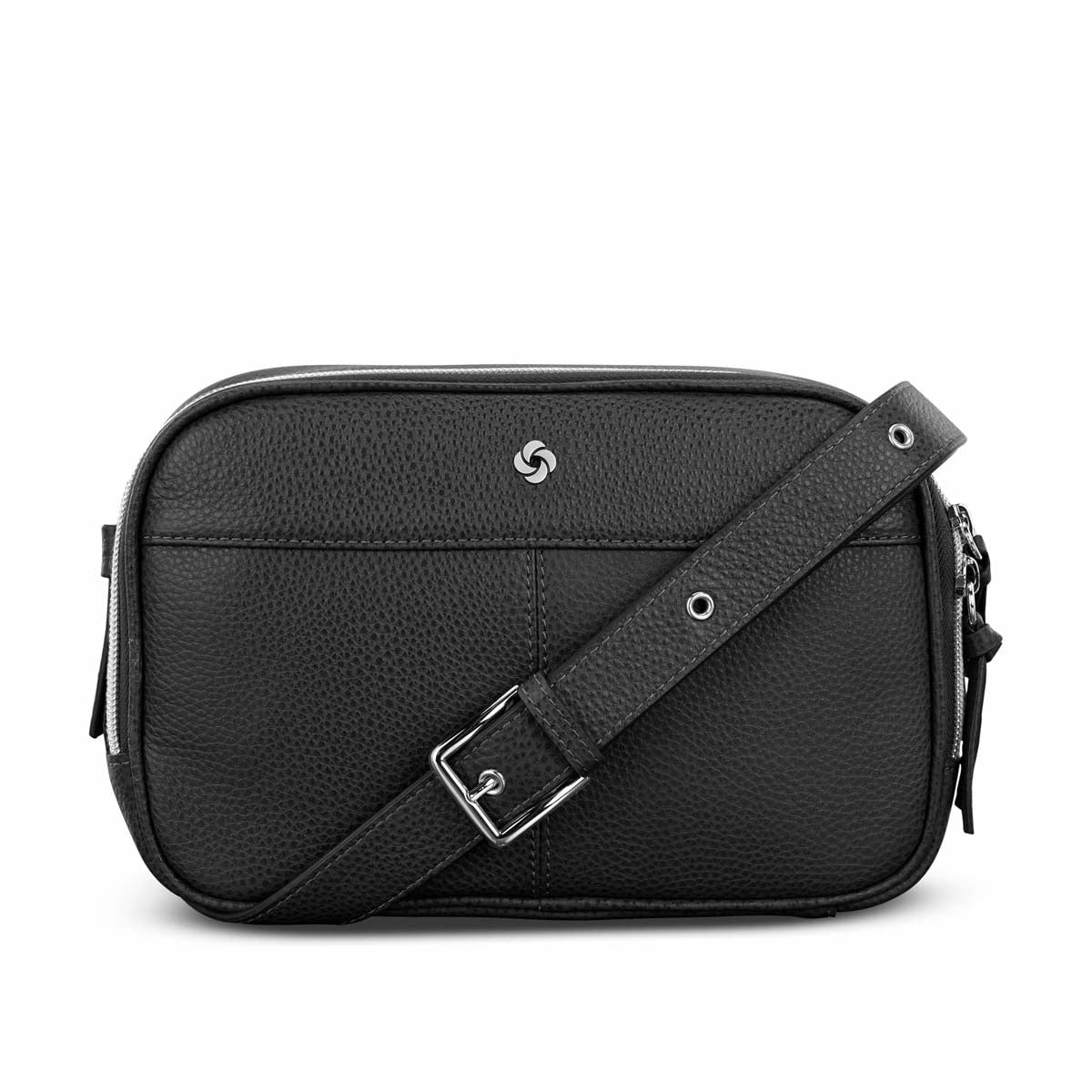 Samsonite Cross-Body Bag Black Samsonite Mobile Solution 2 Leather RFID Crossbody
