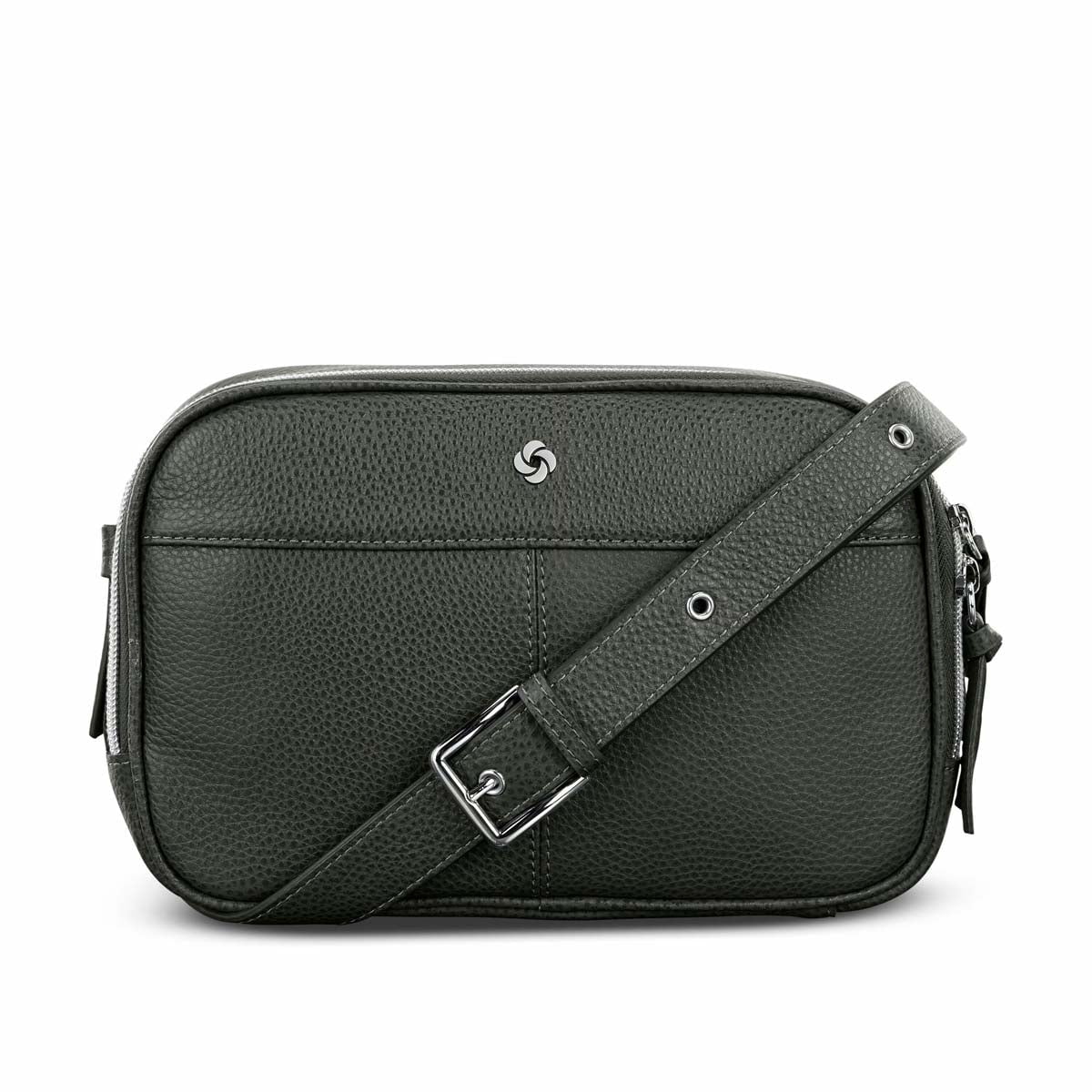 Samsonite Cross-Body Bag Olive Samsonite Mobile Solution 2 Leather RFID Crossbody