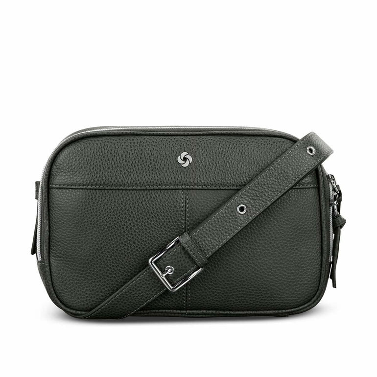 Samsonite Cross-Body Bag Olive Samsonite Mobile Solution 2 Leather RFID Crossbody