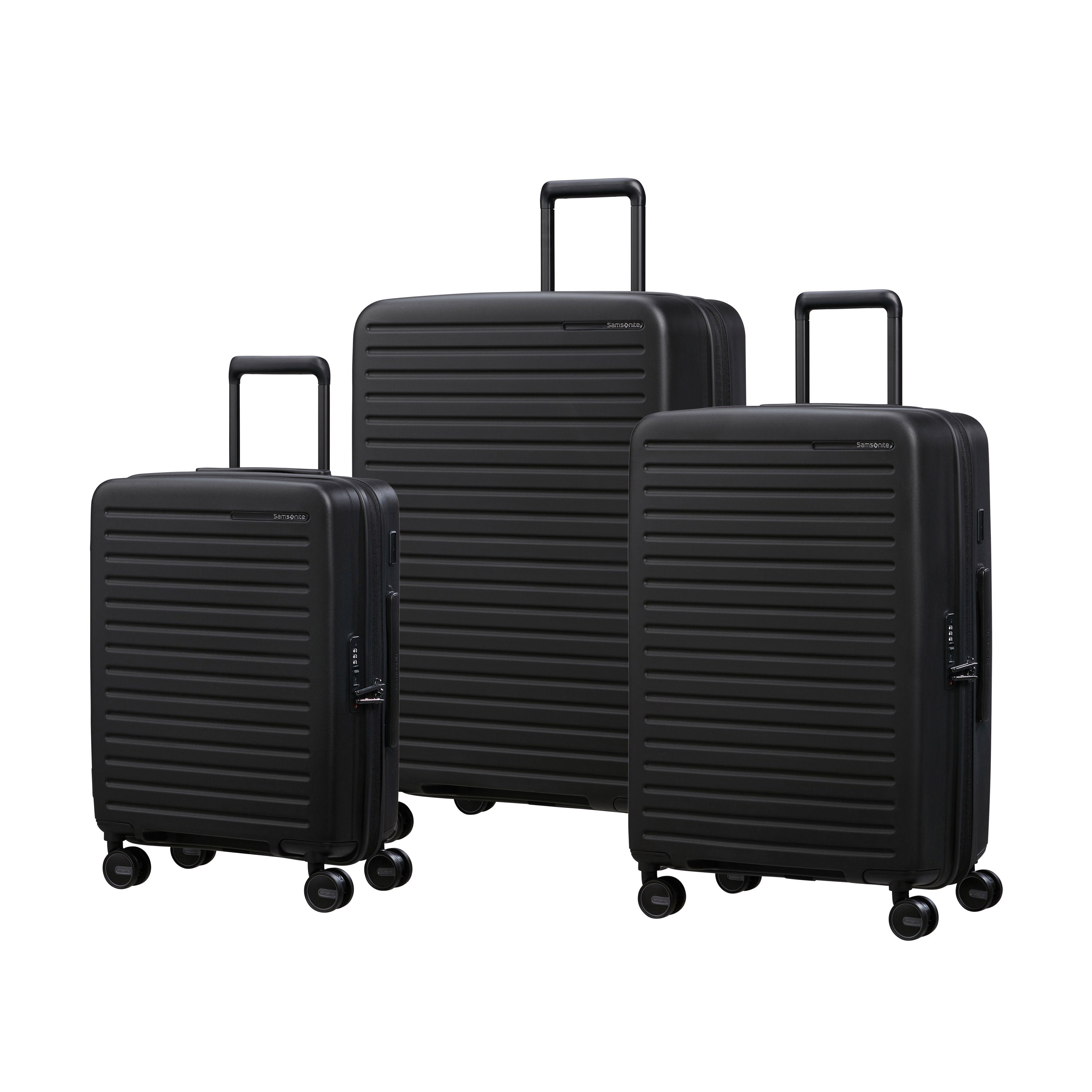 Samsonite Luggage Black Samsonite Restackd Spinner Expandable 3-Piece Nested Luggage Set