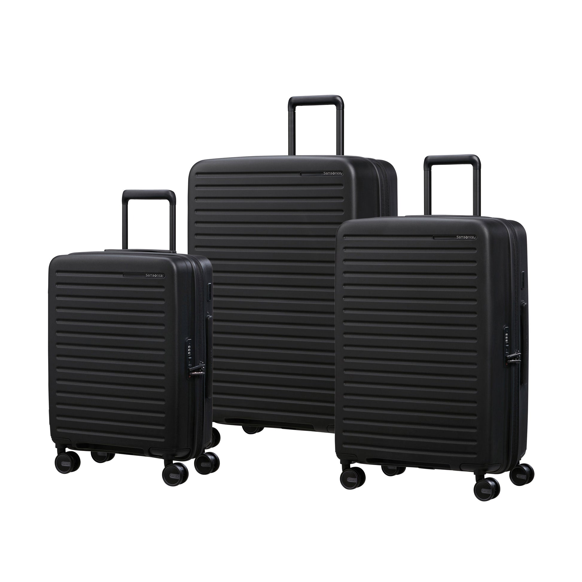 Samsonite Luggage Black Samsonite Restackd Spinner Expandable 3-Piece Nested Luggage Set