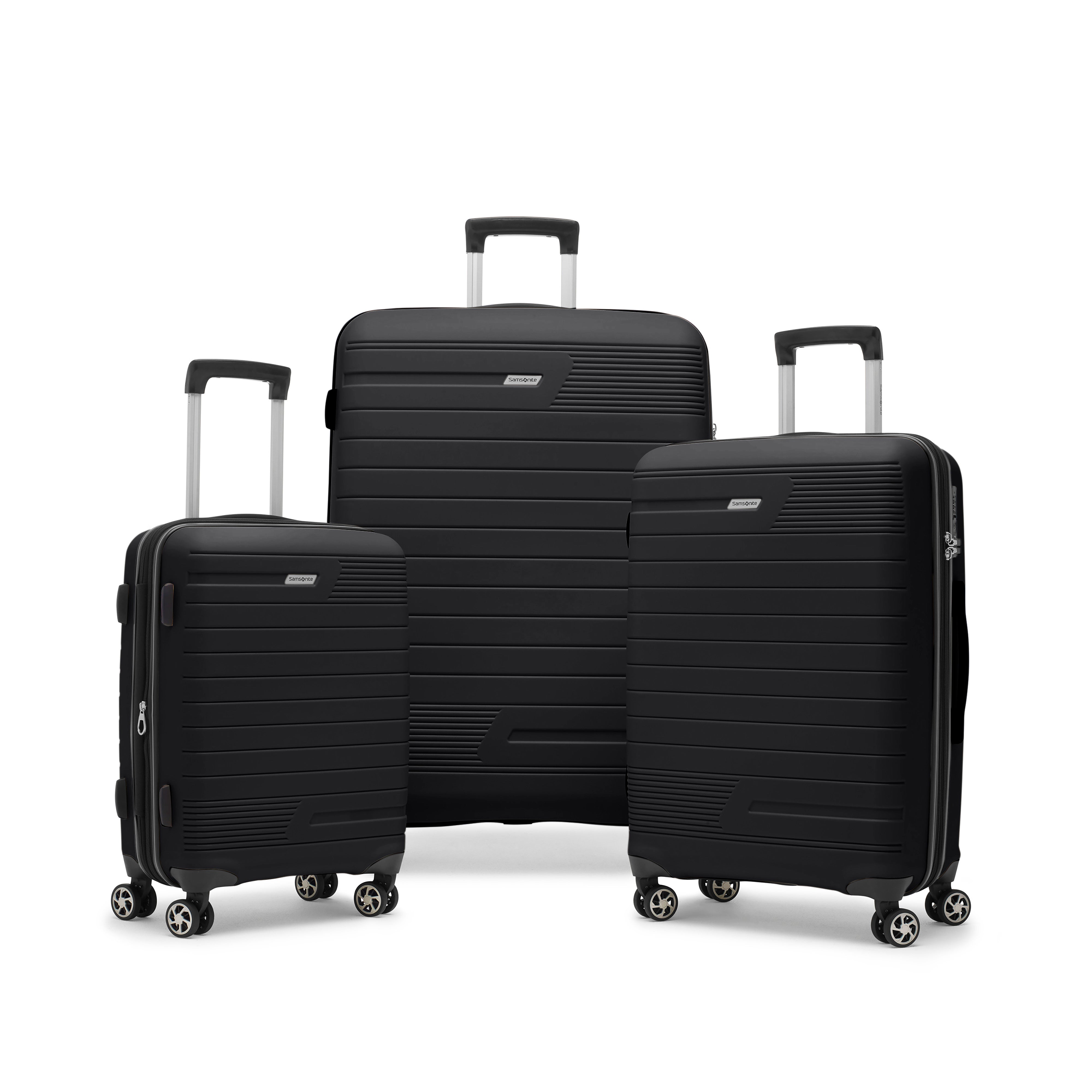 Samsonite Luggage Black Samsonite Sirocco Collection 3 Piece Nested Spinner Expandable Luggage Set