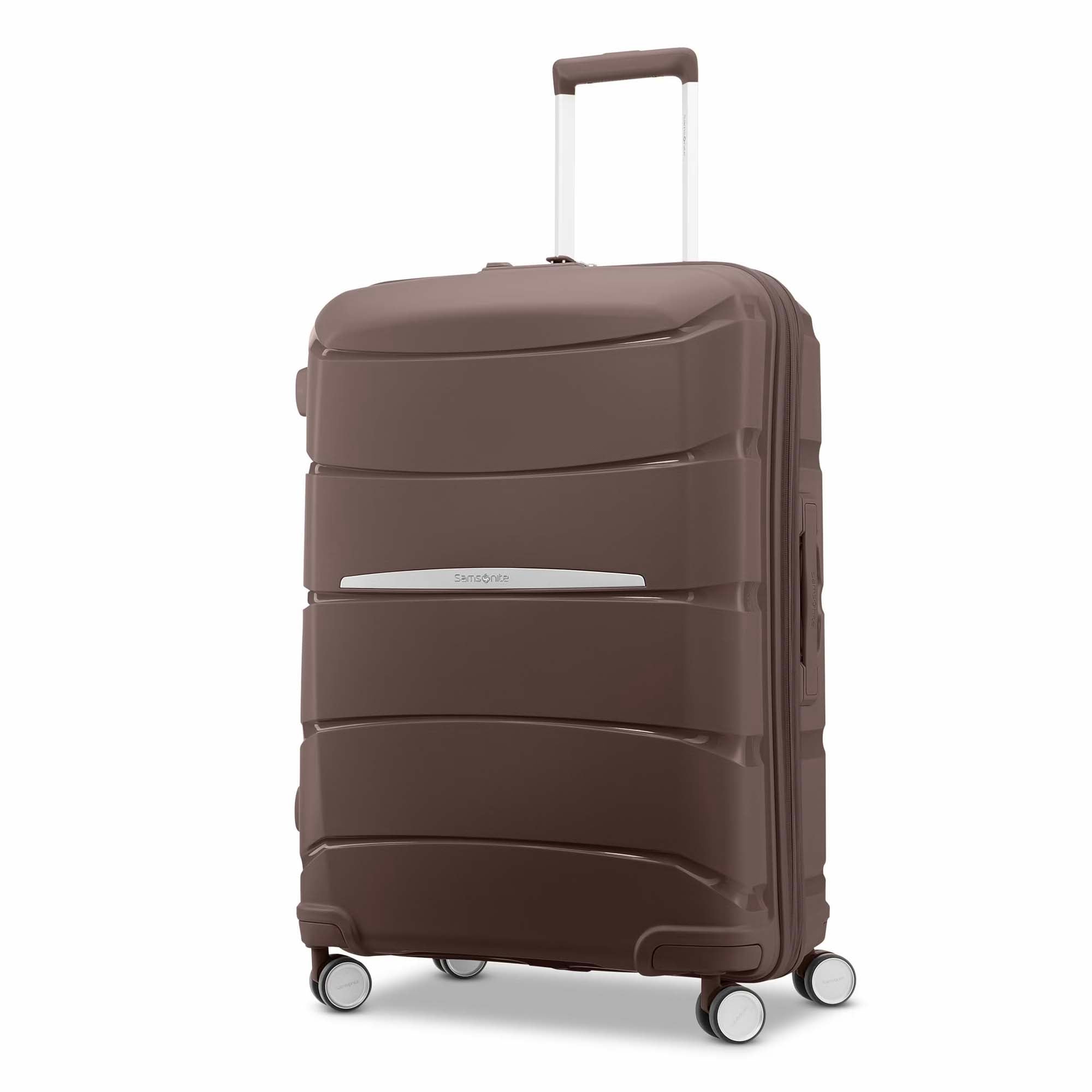 Samsonite Luggage Limited Edition: Chocolate Mauve Samsonite Outline Pro Medium Expandable Spinner Luggage