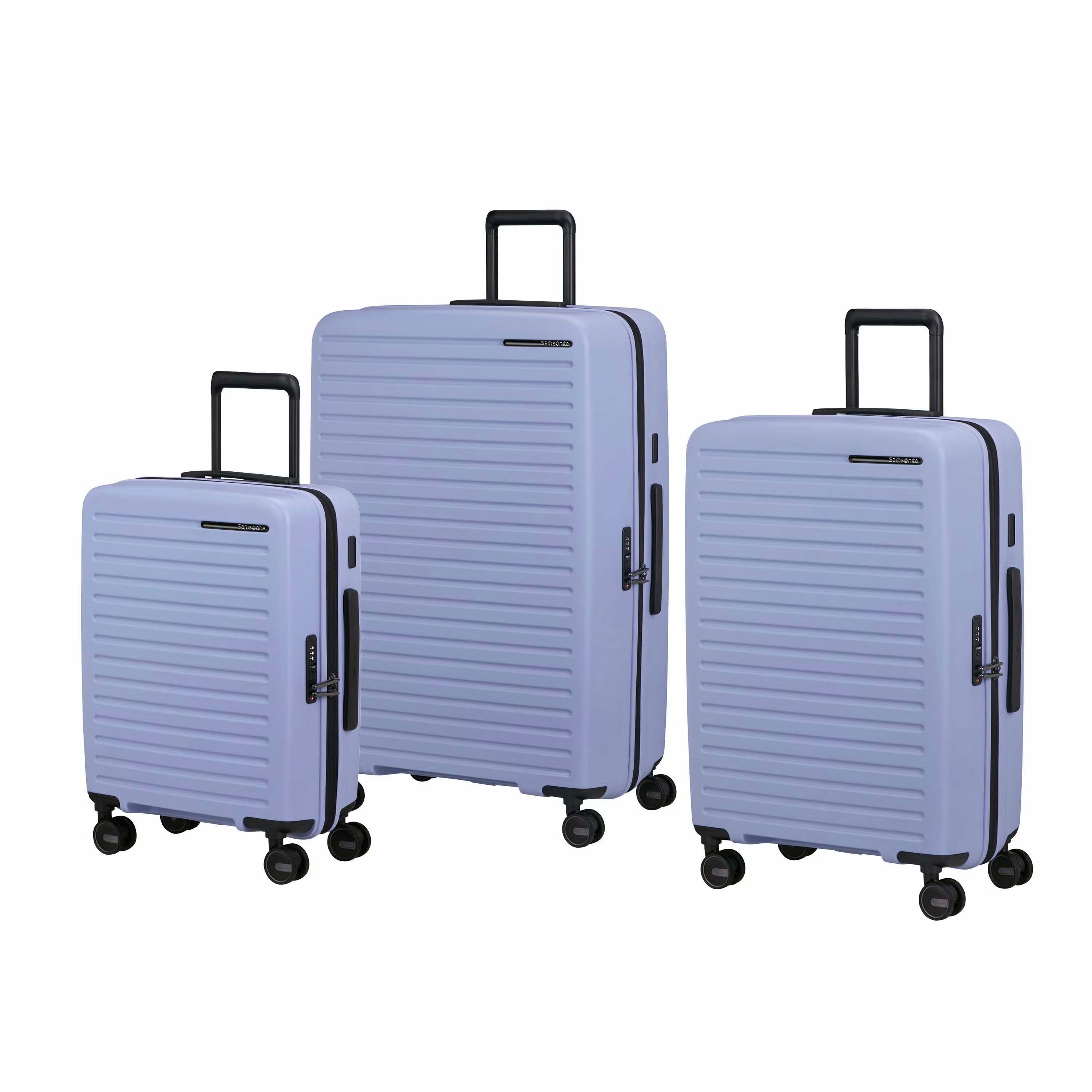 Samsonite Luggage Limited Edition: Lavender Samsonite Restackd Spinner Expandable 3-Piece Nested Luggage Set