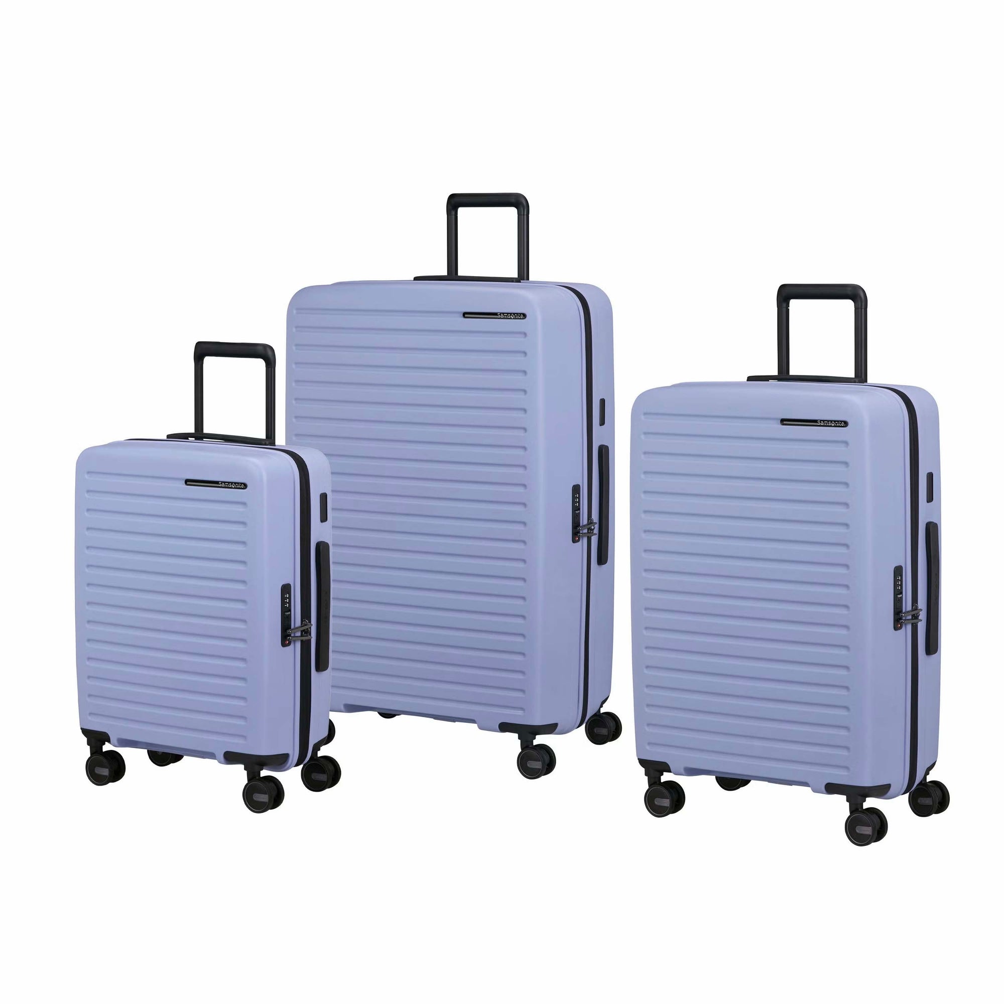 Samsonite Luggage Limited Edition: Lavender Samsonite Restackd Spinner Expandable 3-Piece Nested Luggage Set