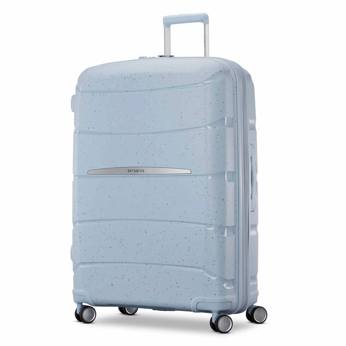 Samsonite Luggage Limited Edition: Translucent Blue Samsonite Outline Pro Large Expandable Spinner Luggage