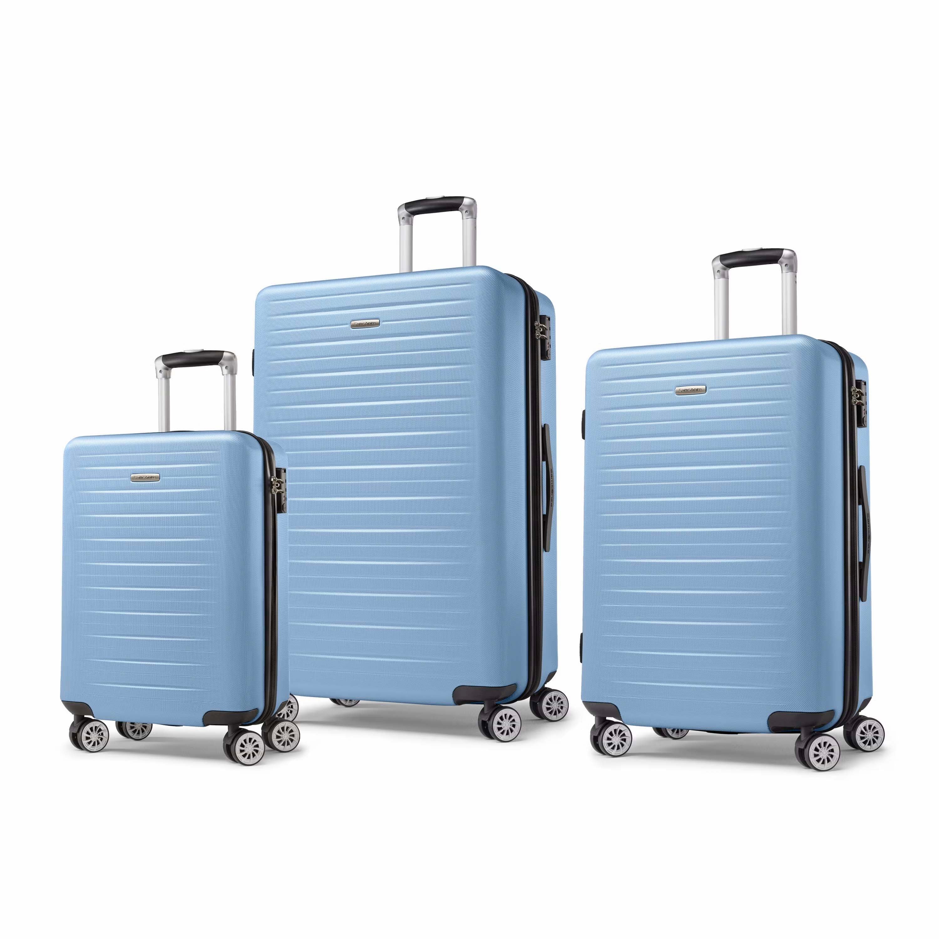 Samsonite Luggage Pastel Blue Samsonite Phoenix DLX Spinner 3-Piece Luggage Set