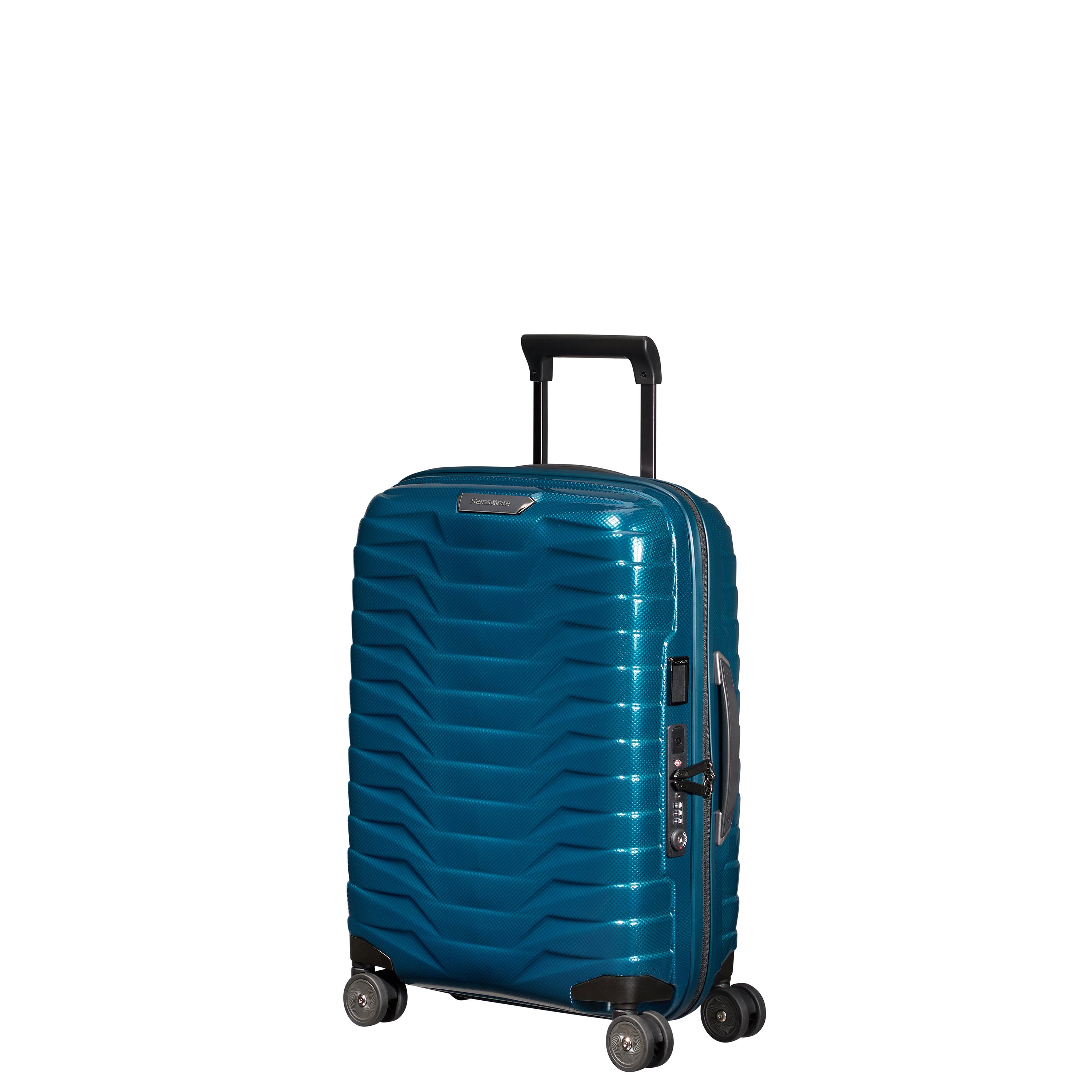 Samsonite Luggage Petrol Blue Samsonite Proxis Expandable Spinner Carry-On Luggage