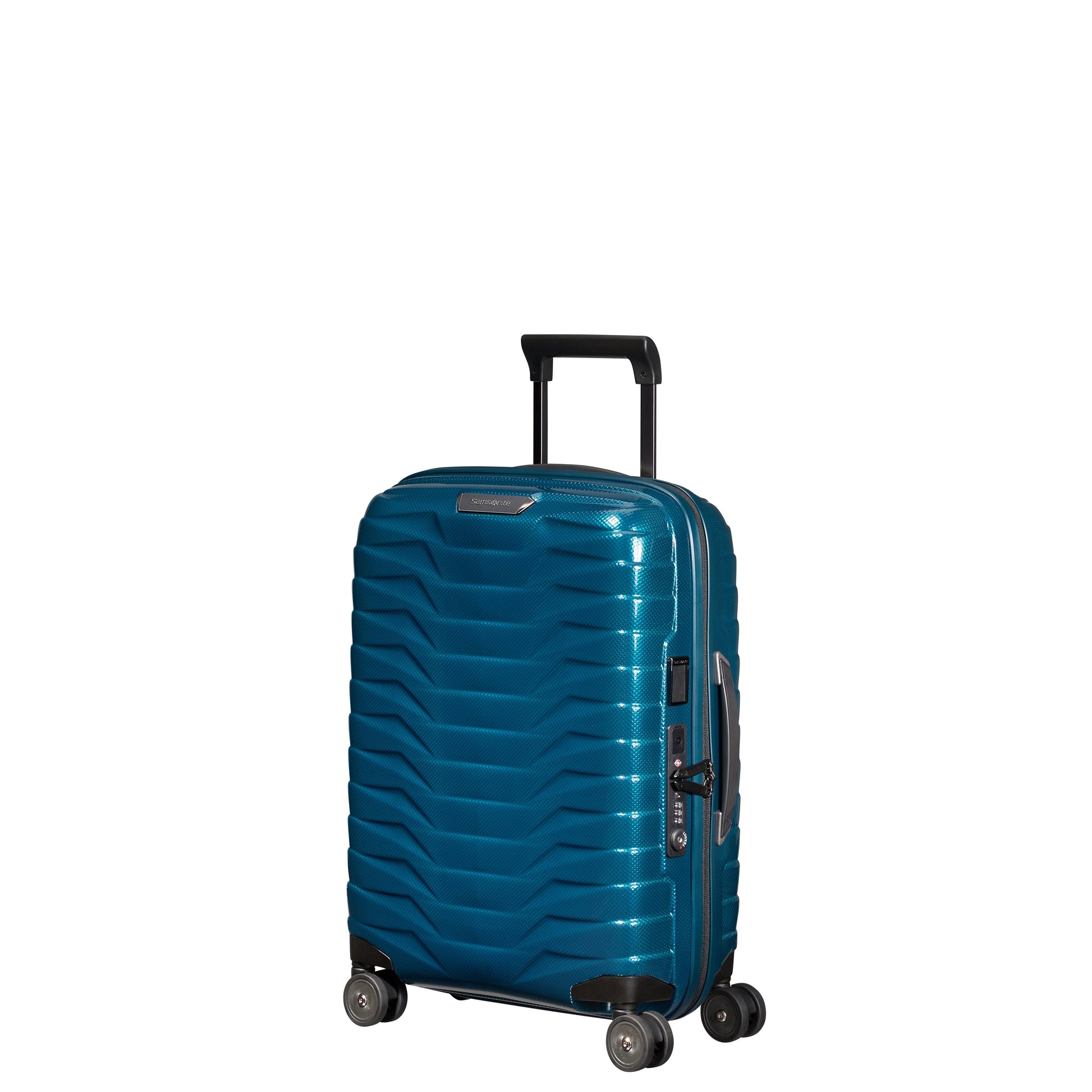 Samsonite Luggage Petrol Blue Samsonite Proxis Expandable Spinner Carry-On Luggage
