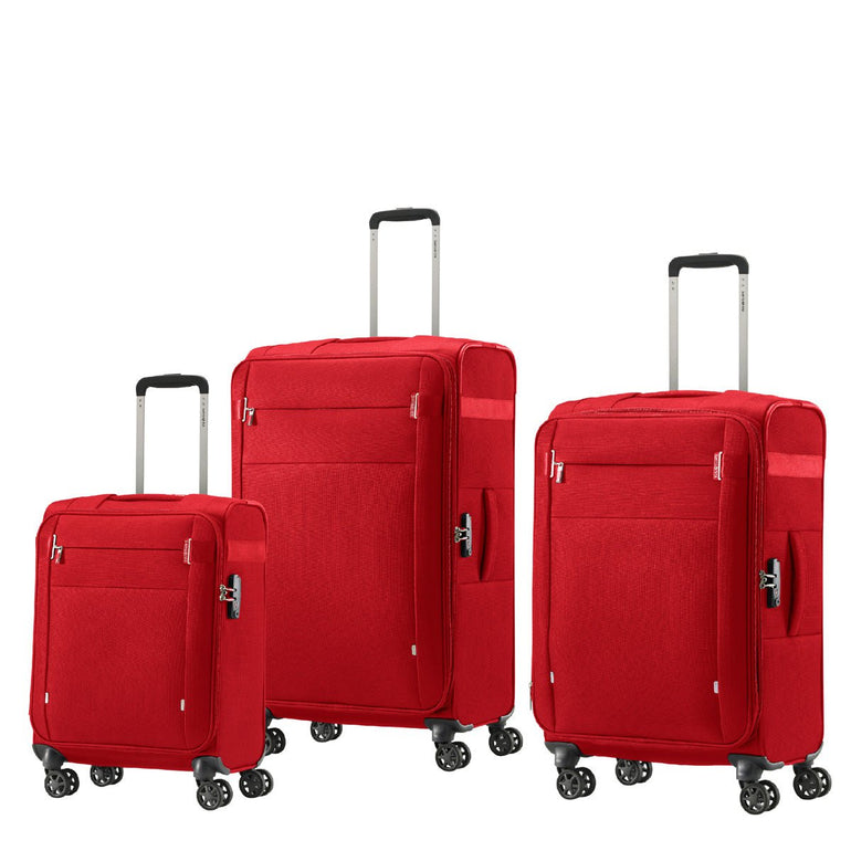 Samsonite Luggage Red Samsonite Rhapsody Superlite Spinner 3-Piece Luggage Set