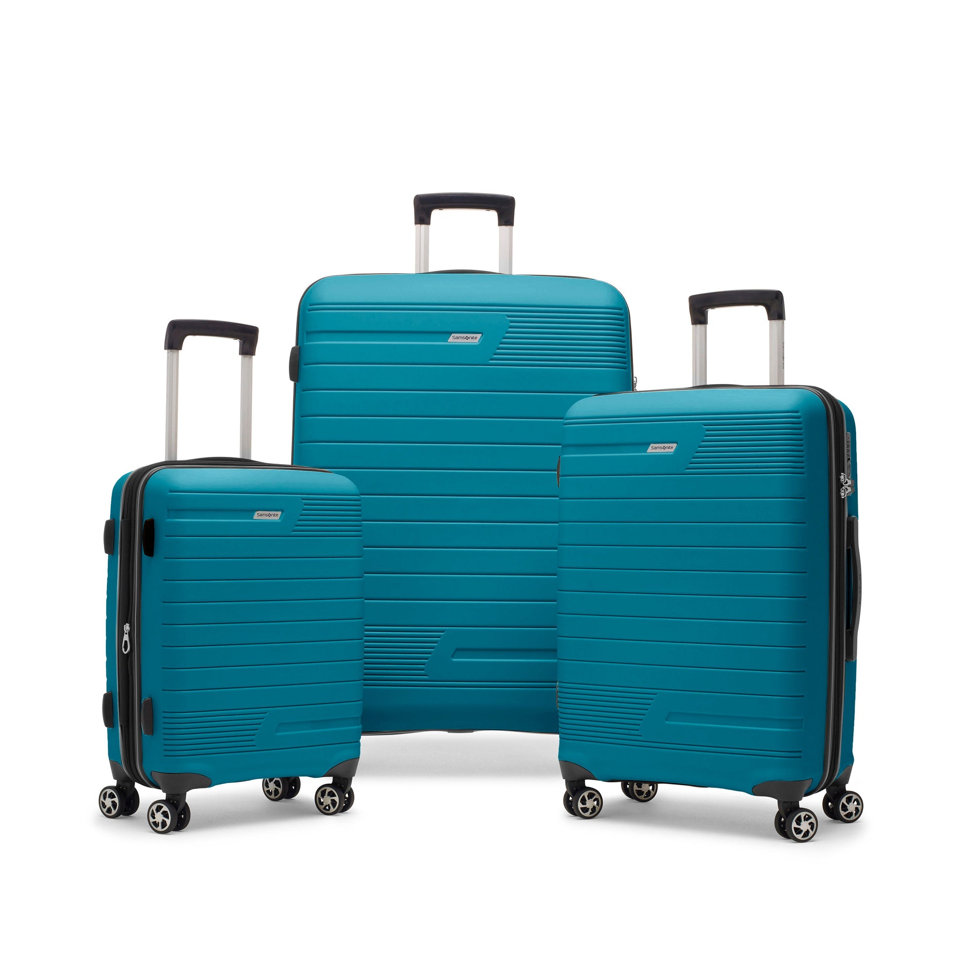 Samsonite Luggage Teal Blue Samsonite Sirocco Collection 3 Piece Nested Spinner Expandable Luggage Set