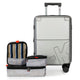 SKROSS Luggage Silver Skross Studio K 20” Hardside Carry-On Luggage with 3 Packing Cubes