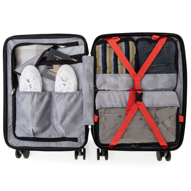 SKROSS Luggage Skross Studio K 20” Hardside Carry-On Luggage with 3 Packing Cubes