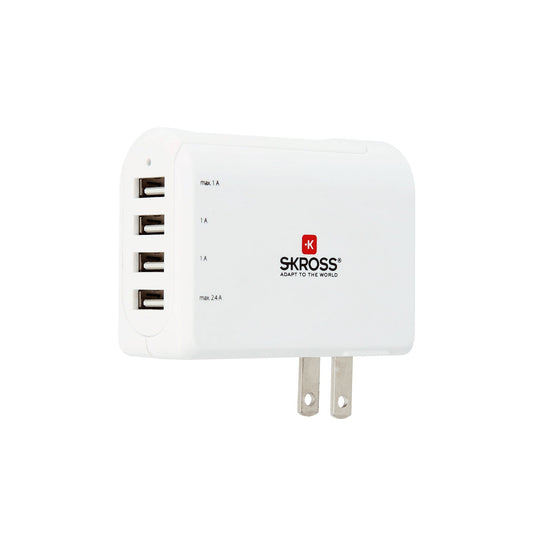 SKROSS Travel Accessories White SKROSS US USB Charger – 4-Port