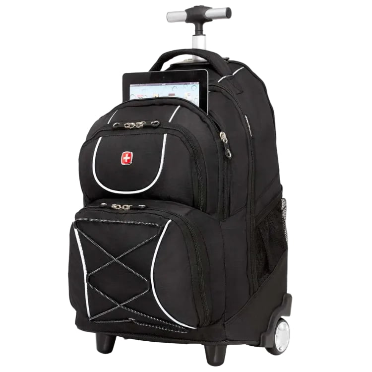 Swiss Gear Backpack on Wheels Black Swiss Gear The Rolling Laptop Backpack