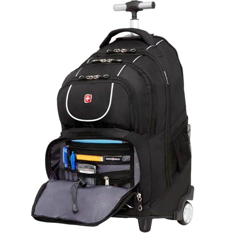 Swiss Gear Backpack on Wheels Black Swiss Gear The Rolling Laptop Backpack