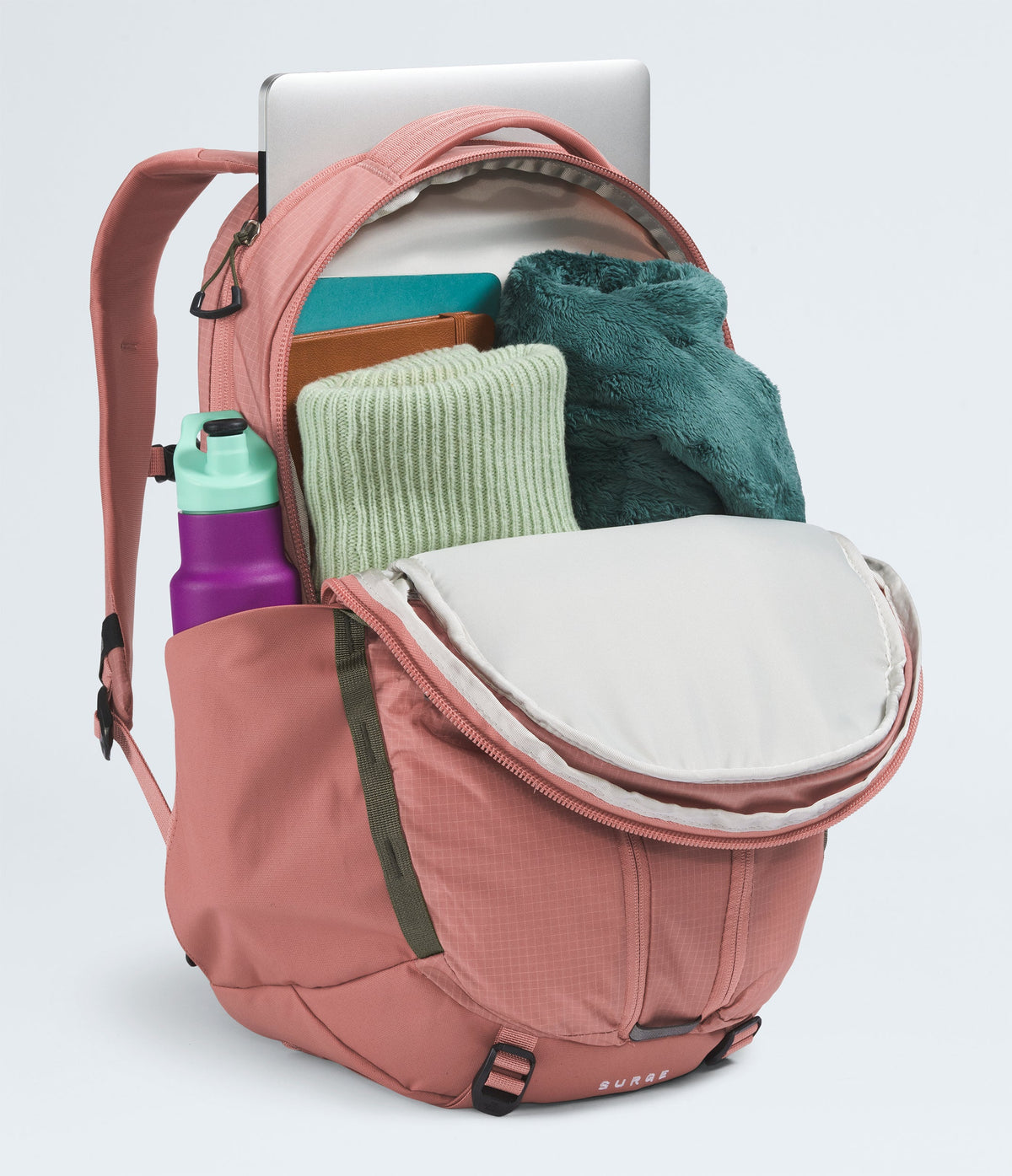 The North Face Backpacks Light Mahogany/New Taupe Green The North Face Women's Surge Backpack - Light Mahogany/New Taupe Green