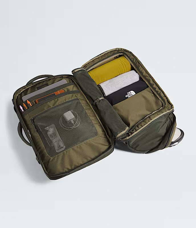 The North Face Backpacks New Taupe Green/TNF Black The North Face Base Camp Voyager Pro Travel Pack - New Taupe Green/TNF Black
