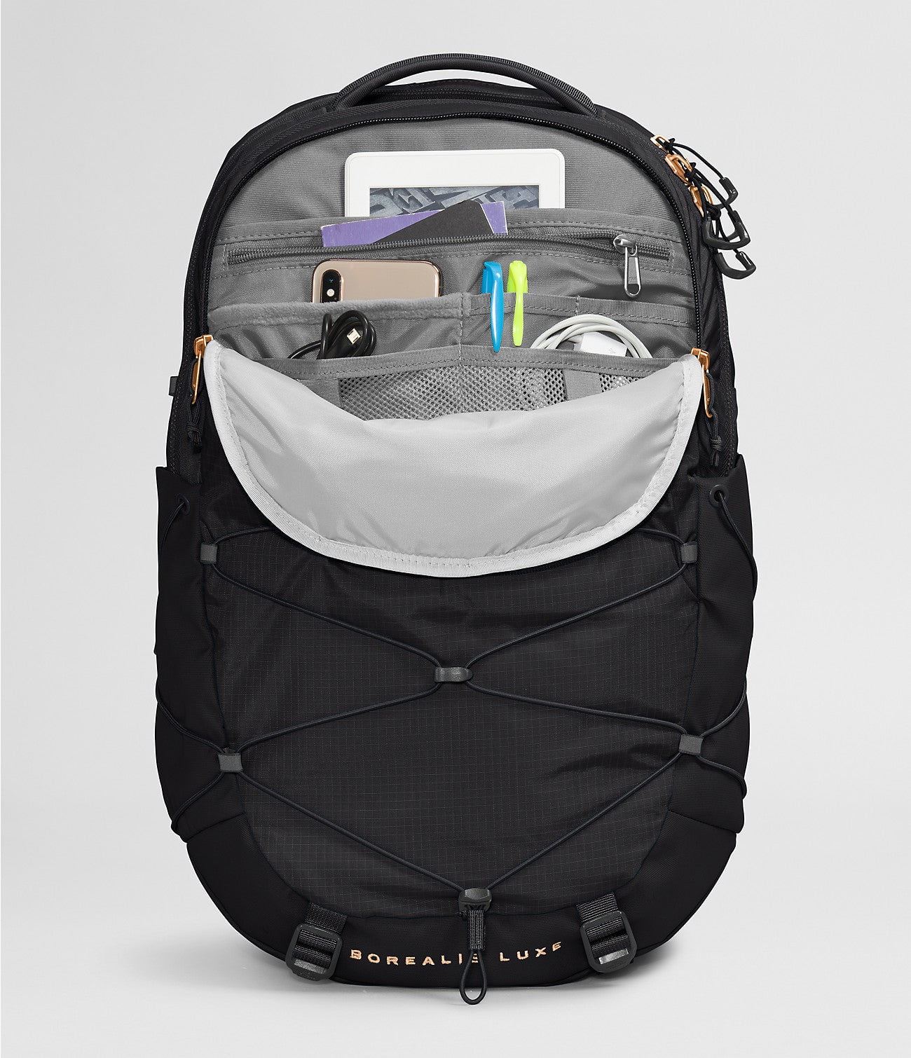The North Face Backpacks TNF Black/Burnt Coral Metallic-NPF The North Face Women’s Borealis Luxe Backpack