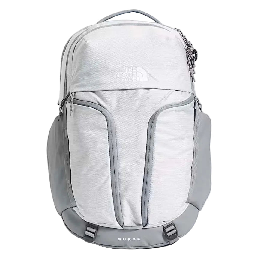 The North Face Backpacks TNF White Metallic Mélange/Mid Grey-NPF The North Face Women's Surge Backpack
