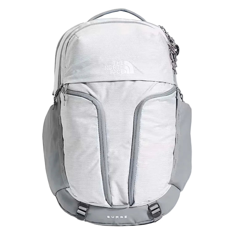 The North Face Backpacks TNF White Metallic Mélange/Mid Grey-NPF The North Face Women's Surge Backpack