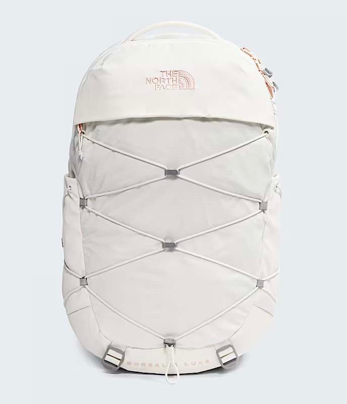 The North Face Backpacks White Dune/Burnt Coral Metallic The North Face Women’s Borealis Luxe Backpack