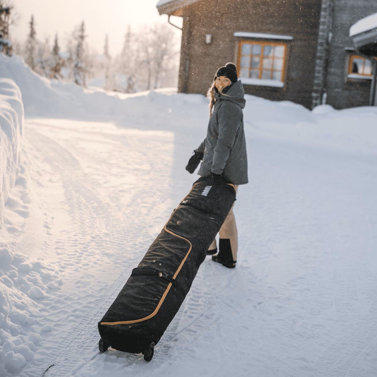 Thule Ski Bag Hazy Green Thule RoundTrip Ski Roller Bag 192cm - Hazy Green