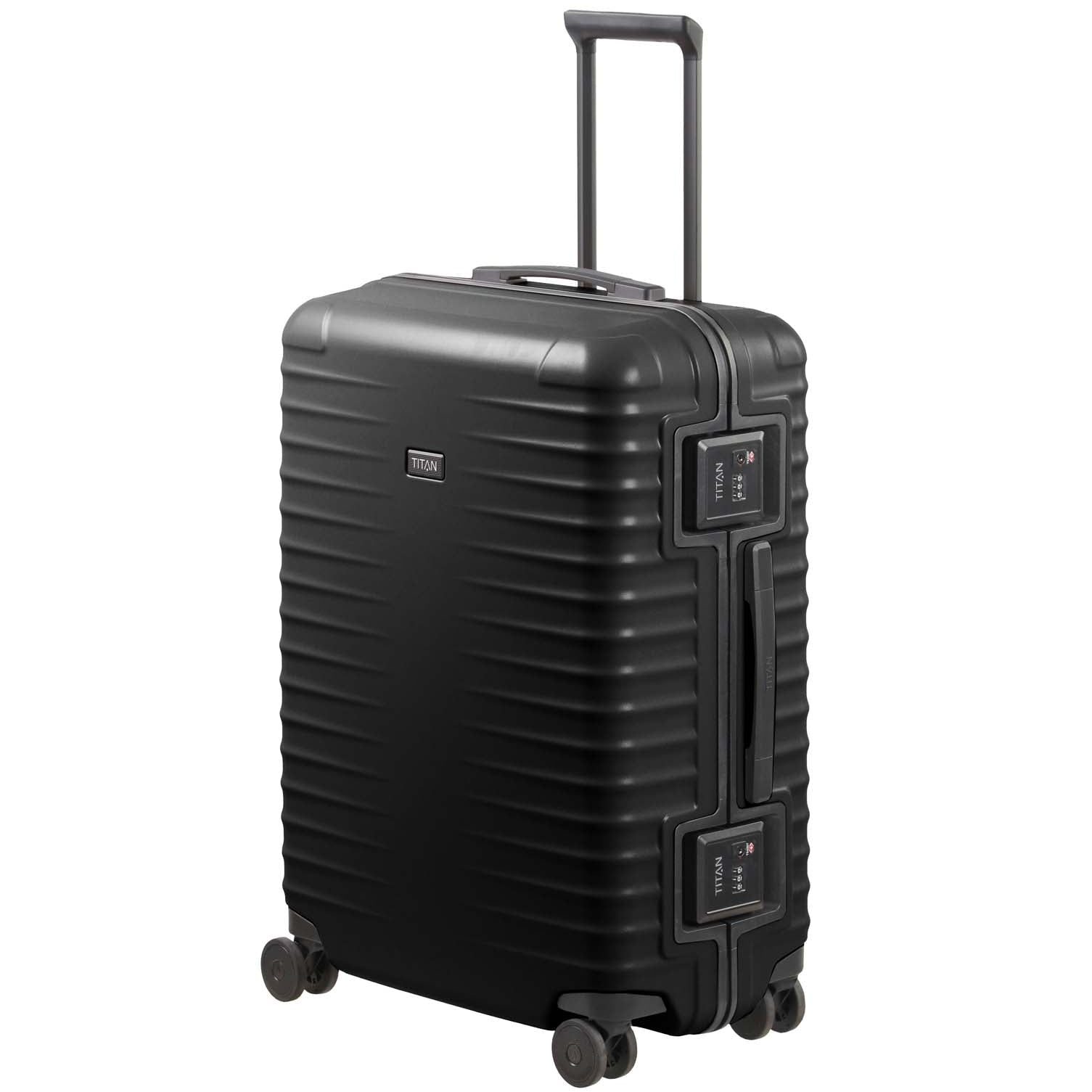 Titan Luggage Nightshade Black Titan OVERSEAS Trolley M+ Medium Luggage