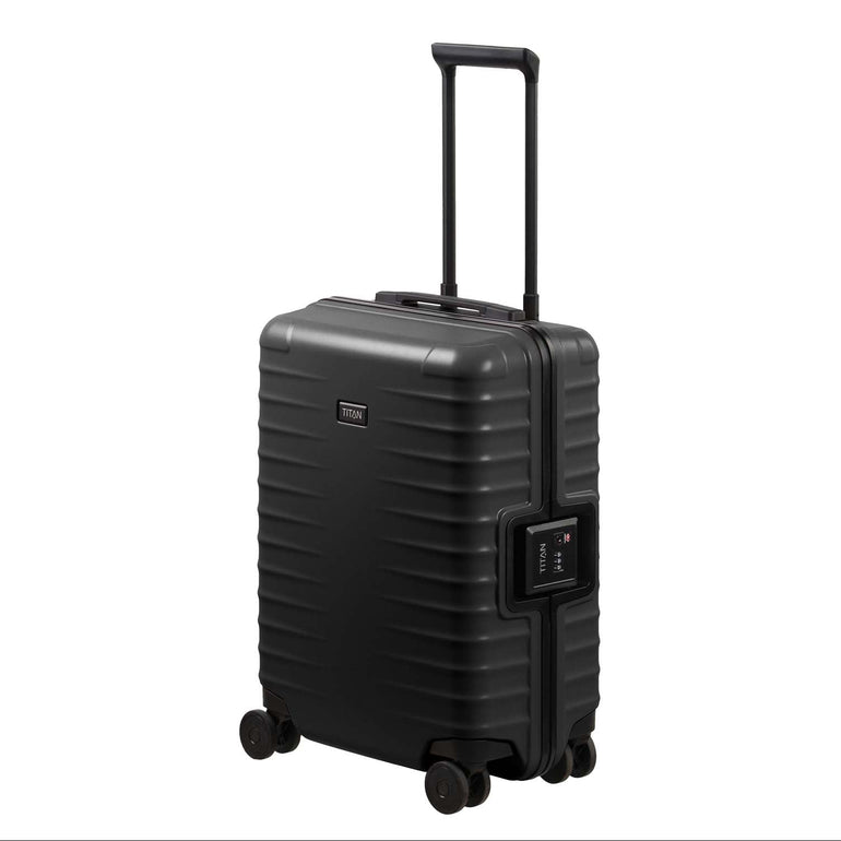 Titan Luggage Nightshade Black Titan OVERSEAS Trolley S23 Carry-On Luggage