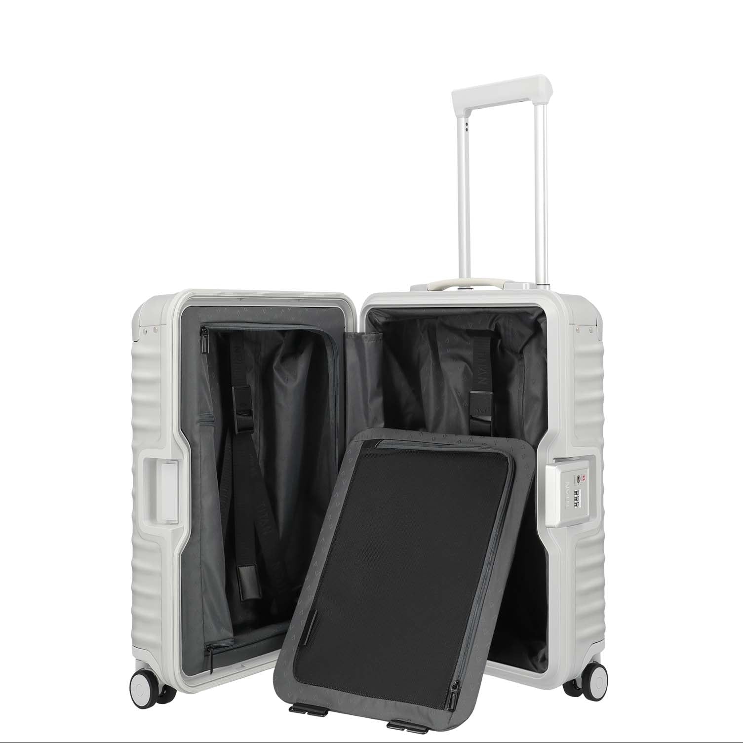 Titan Luggage Silver Titan ETERNITY Trolley S23 Carry-On Luggage