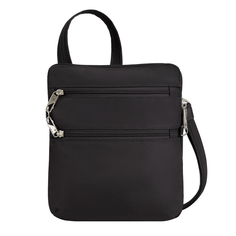 Travelon Cross-Body Bag Black Travelon Anti-Theft Classic Slim Double Zip Crossbody
