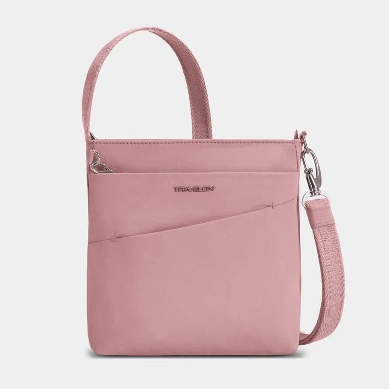 Travelon Cross-Body Bag Desert Pink Travelon Roam Anti-Theft Small Crossbody