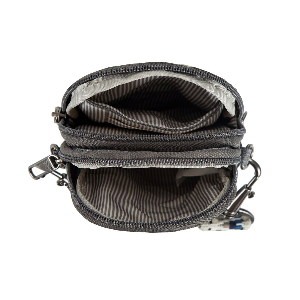 Travelon Cross-Body Bag Geo Gray Heather Travelon Anti-Theft Boho 2 Compartment Phone Crossbody - Geo Gray Heather
