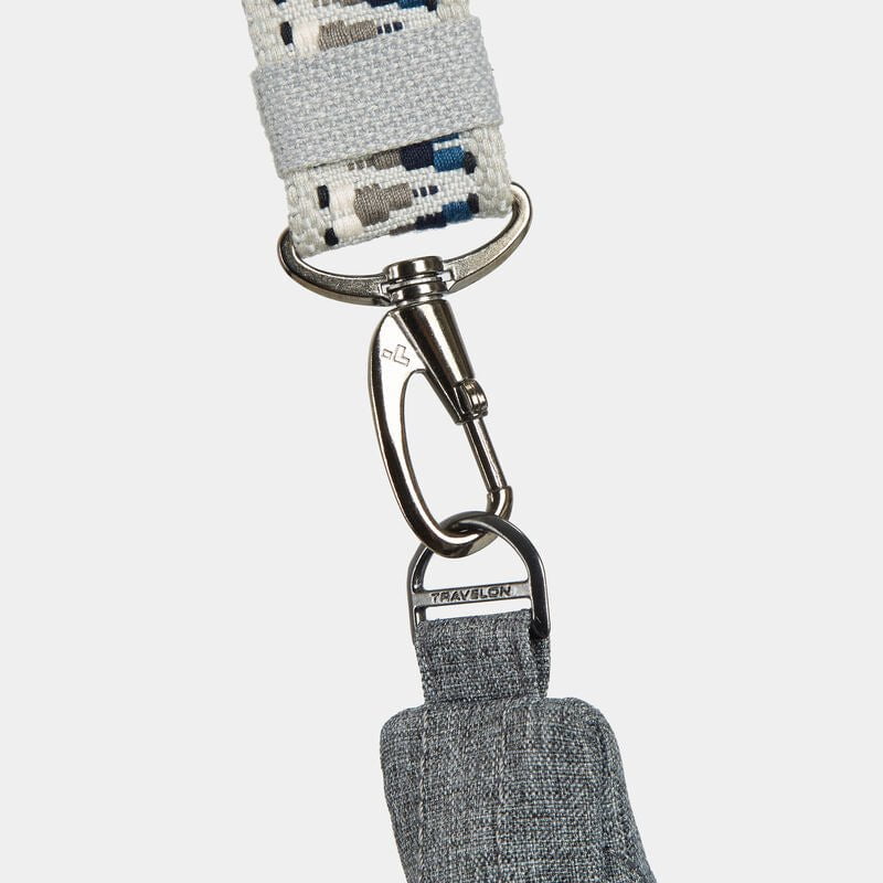 Travelon Cross-Body Bag Geo Gray Heather Travelon Anti-Theft Boho Slouchy Crossbody - Geo Gray Heather