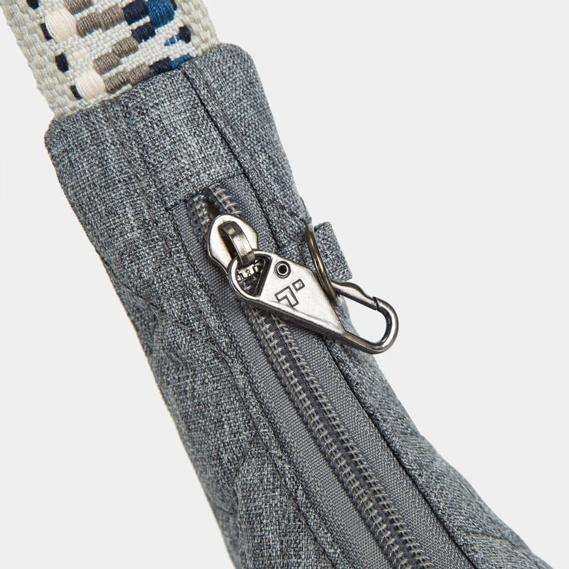 Travelon Cross-Body Bag Geo Gray Heather Travelon Anti-Theft Boho Slouchy Crossbody - Geo Gray Heather