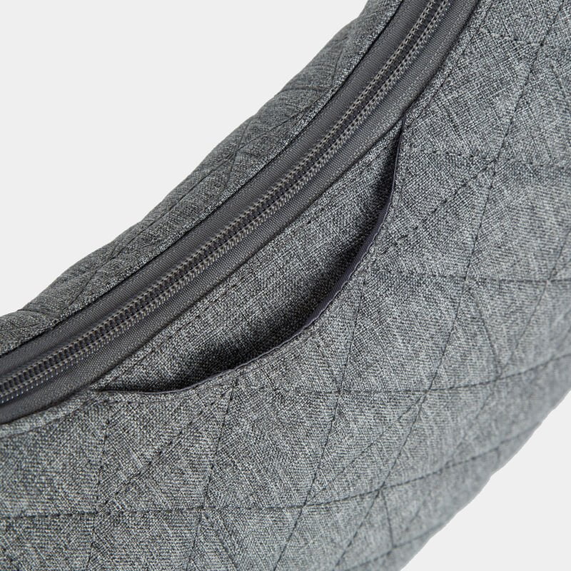 Travelon Cross-Body Bag Geo Gray Heather Travelon Anti-Theft Boho Slouchy Crossbody - Geo Gray Heather