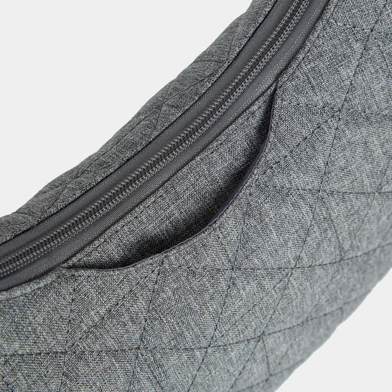 Travelon Cross-Body Bag Geo Gray Heather Travelon Anti-Theft Boho Slouchy Crossbody - Geo Gray Heather