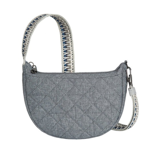 Travelon Cross-Body Bag Gray Heather Travelon Anti-Theft Boho Crescent Crossbody