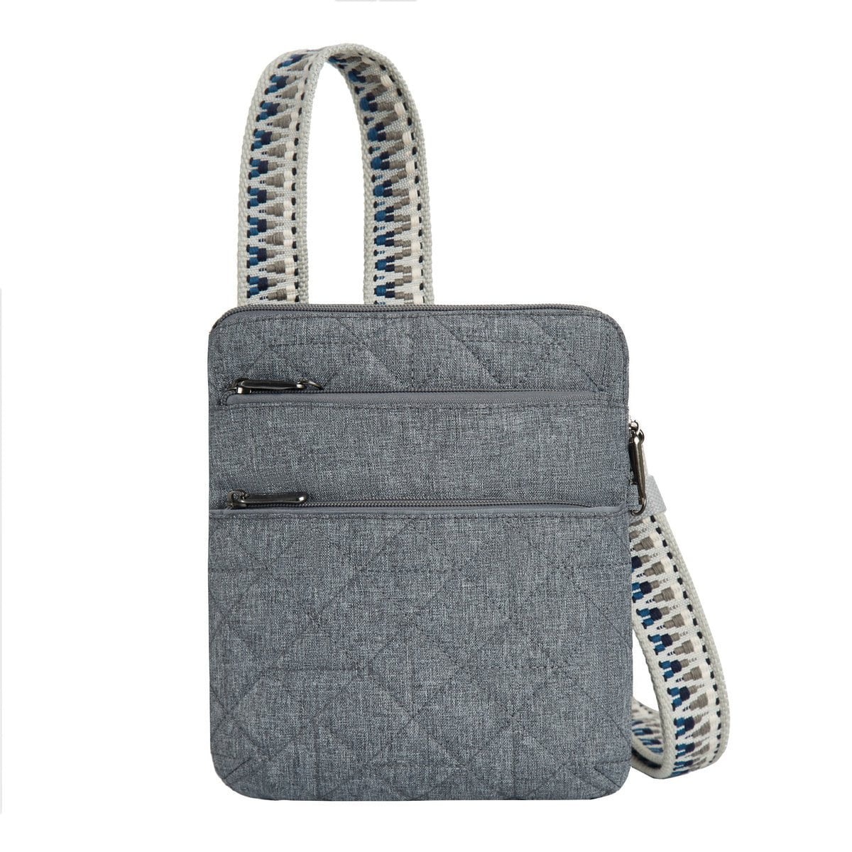 Travelon Cross-Body Bag Gray Heather Travelon Anti-Theft Boho Slim Bag