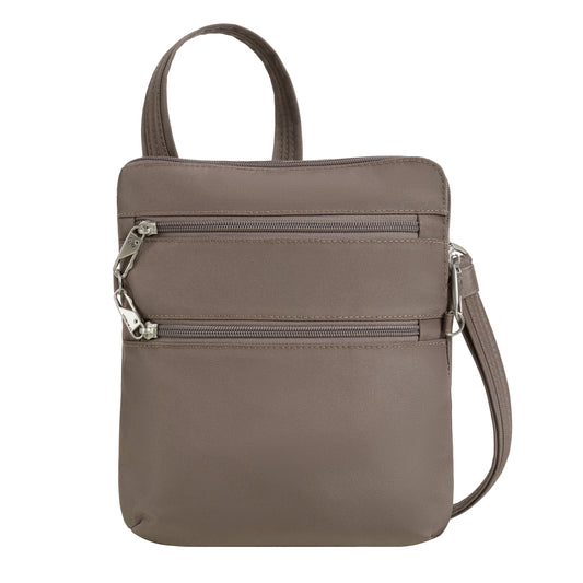 Travelon Cross-Body Bag Hazelnut Travelon Anti-Theft Classic Slim Double Zip Crossbody