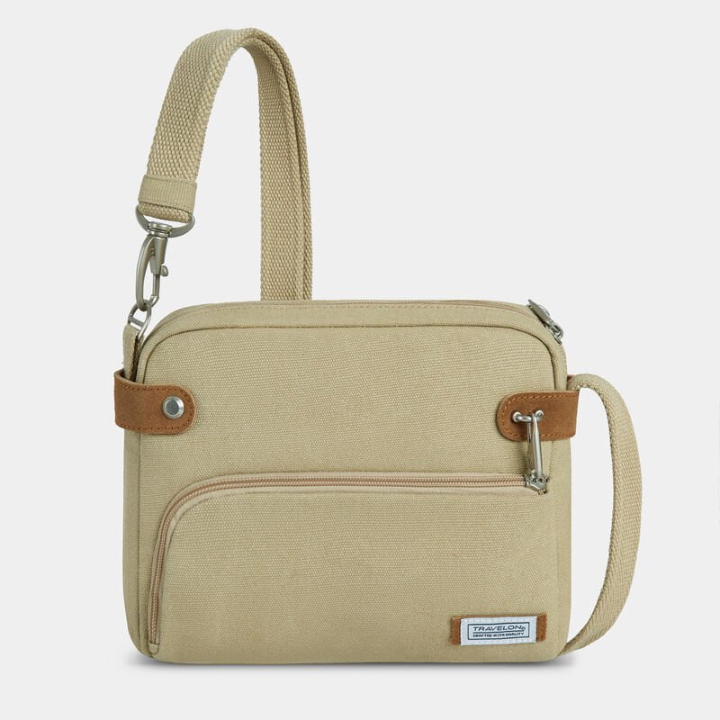 Travelon Cross-Body Bag Natural Travelon Anti-Theft Heritage Crossbody