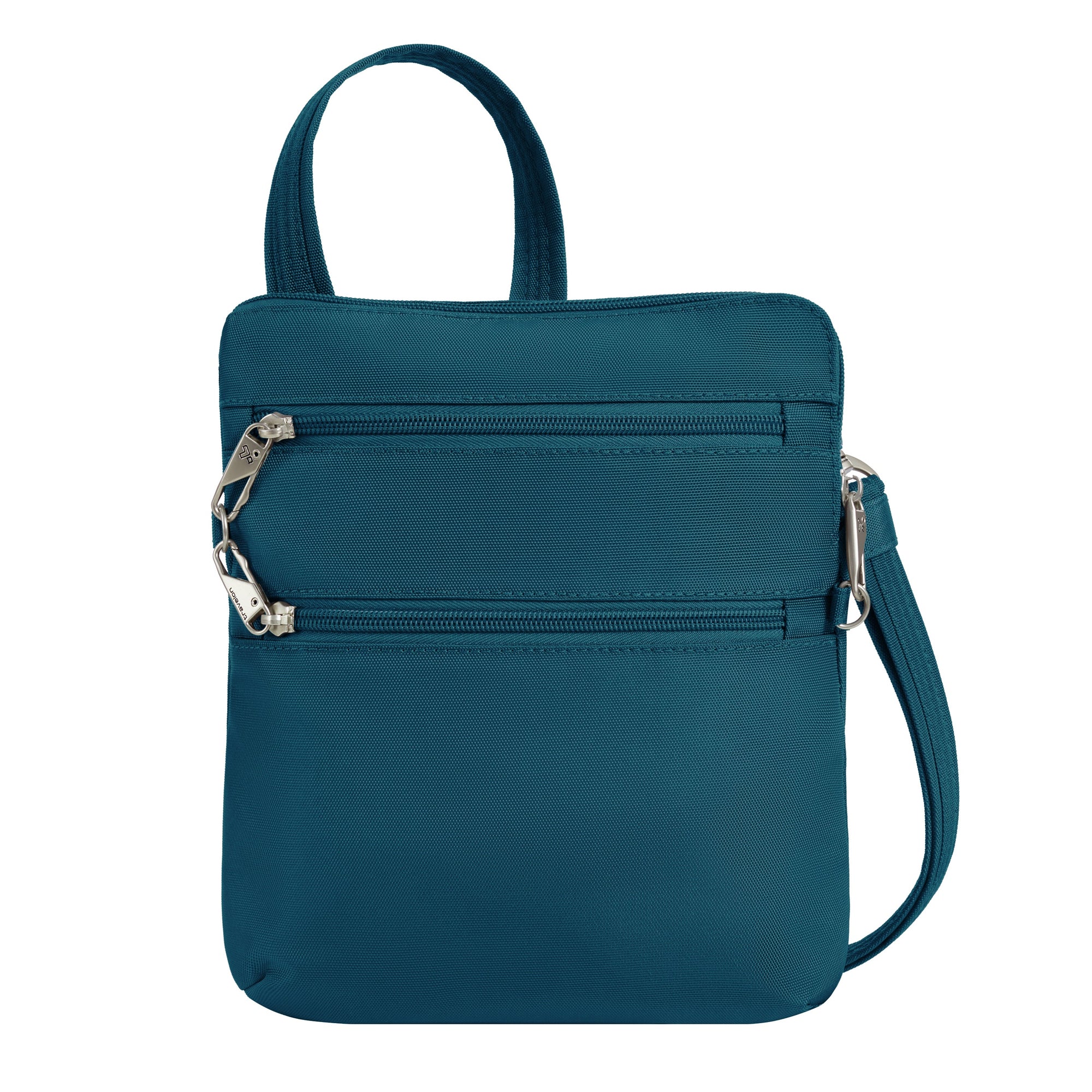 Travelon Cross-Body Bag Teal Travelon Anti-Theft Classic Slim Double Zip Crossbody