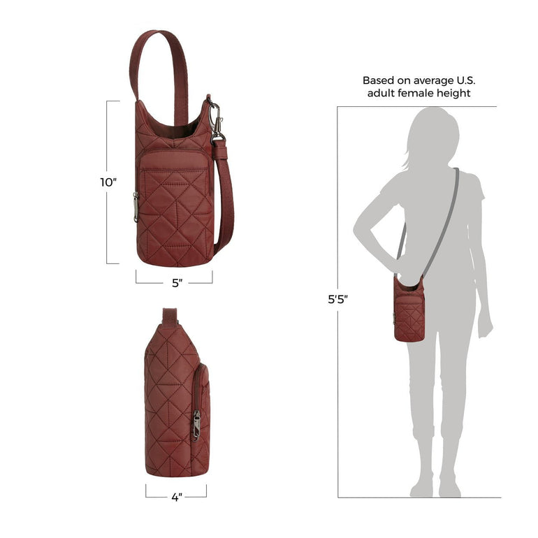 Travelon Cross-Body Bag Travelon Anti-Theft Boho Insulated Water Bottle Tote