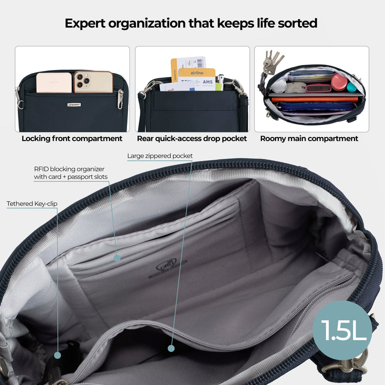 Travelon Cross-Body Bag Travelon Anti-Theft Classic Convertible Crossbody & Waist Pack