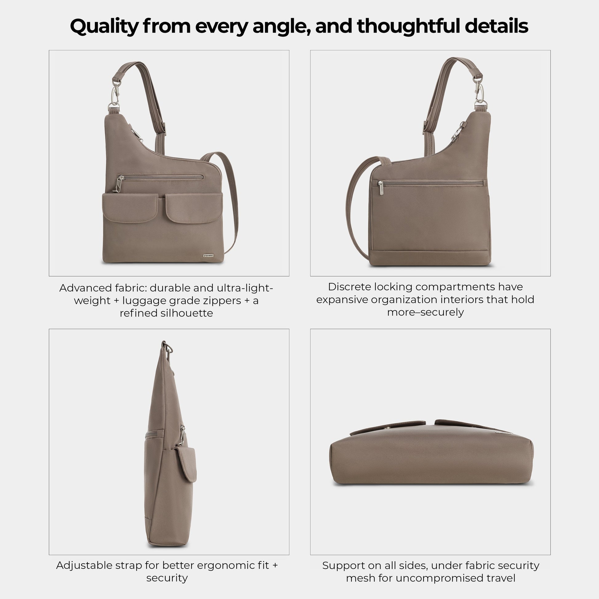 Travelon Cross-Body Bag Travelon Anti-Theft Classic Crossbody Bag (RFID Blocking)