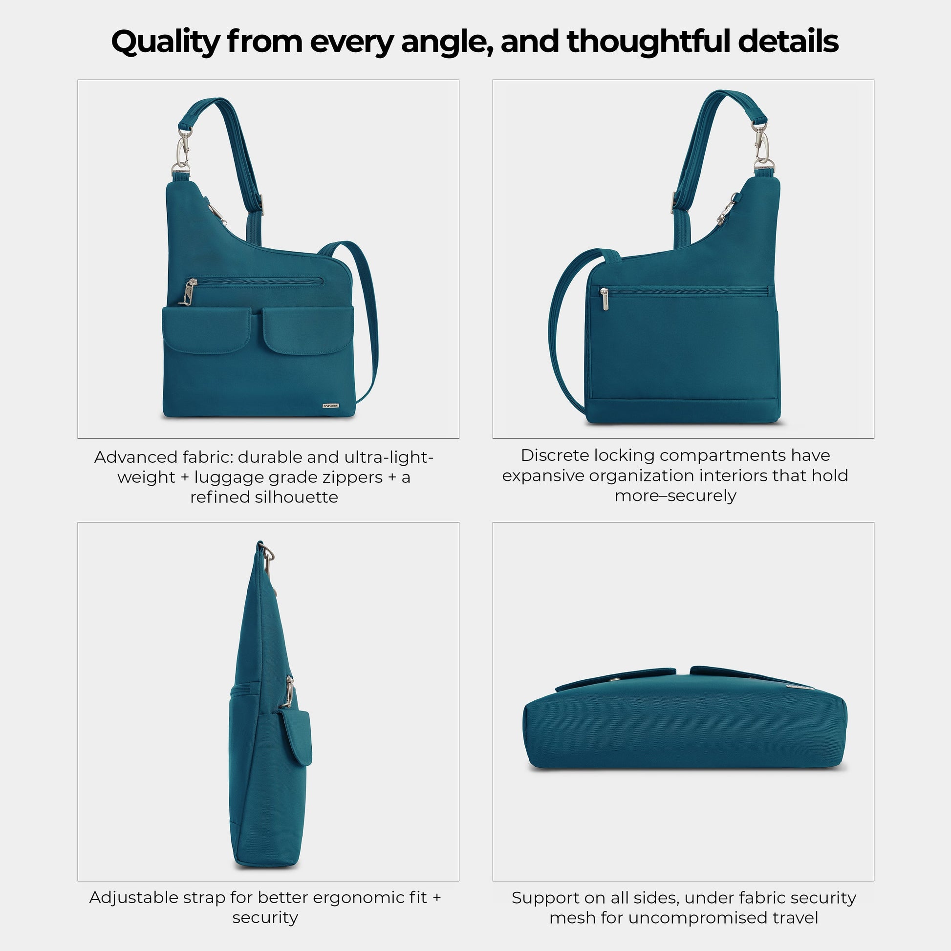 Travelon Cross-Body Bag Travelon Anti-Theft Classic Crossbody Bag (RFID Blocking)